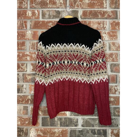 Vintage Classic Elements Turtleneck Women's Size Small Snowflake Knit Cozy 90s - Picture 2 of 6
